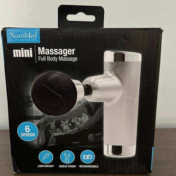 NuvoMed Handheld Mini Massager Full Body Massage Rechargeable 6 Speeds NEW - Picture 4 of 4